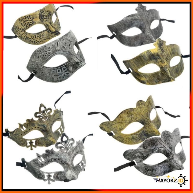 Jual Topeng Pesta Jazz Retro Setengah Wajah Queen And King Gladiator Carnival Halloween Shopee Indonesia