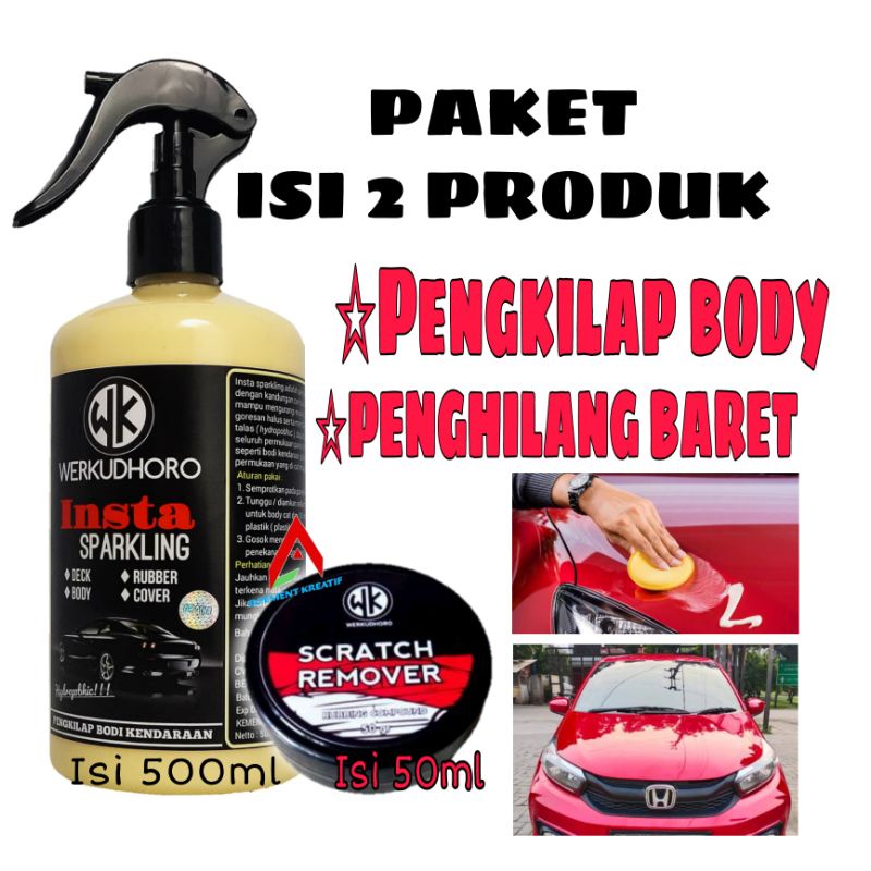 Penghilang Baret Body / Pengkilap Body Mobil / Wax / Poles / Pengkilap / Hidrophobic / Scratch Remover WK