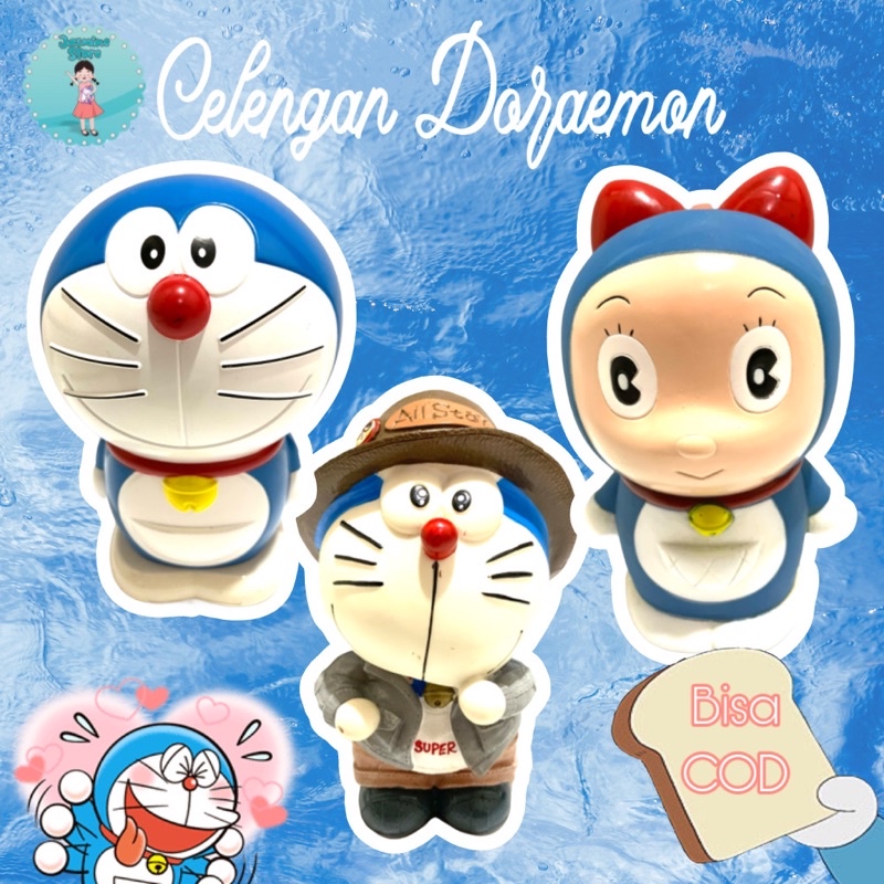 Celengan Karakter Import/Celengan Doraemon/Celengan Doraemon Tebal Kualitas Bagus/Celengan Bentuk Doraemon