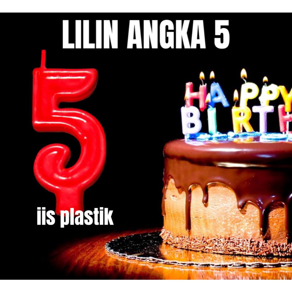 Lilin angka merah / Lilin kue ulang tahun party angka 0-9 /pcs