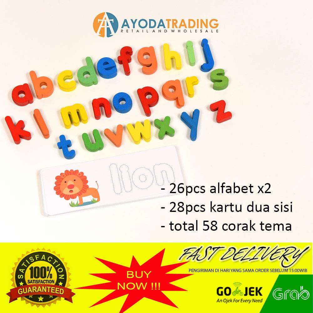 Mainan Edukasi Montessori Spelling Alphabet