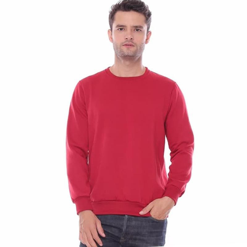 Sweater Pria Basic Sweater Fleece Sweater Oblong Cewe Cowo-5