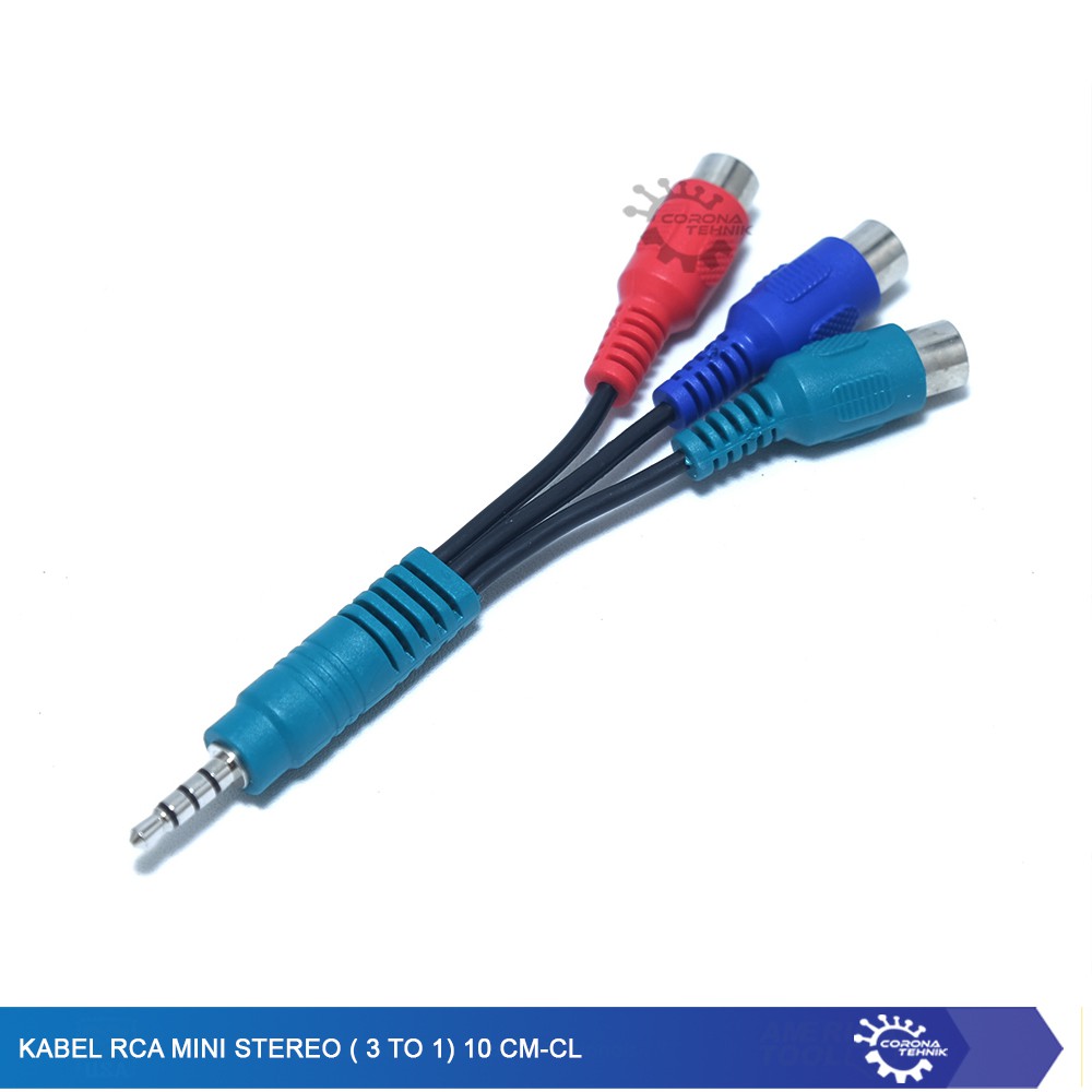 Kabel RCA - Mini Stereo ( 3 to 1 ) 10 cm - CL