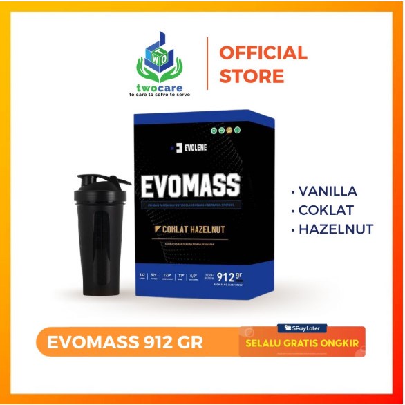 Evolene Mass Gainer Evomass Evo Mass 2 LB 912 GRAM BPOM