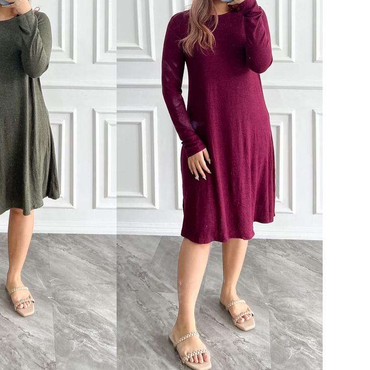 ♞ Oldnavy Knitted Longsleeve Swing Dress ➬