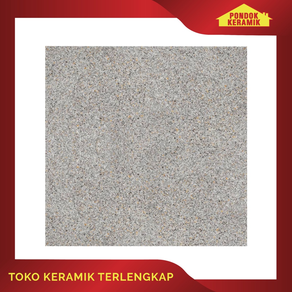 Keramik Lantai Avignon 40x40 Roma Grey Motif Bebatuan