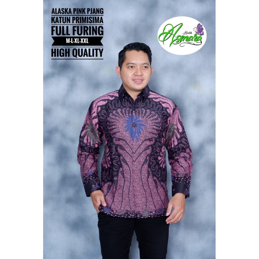 ALASKA PINK ASMARA BATIKSOLOAMANAH KEMEJA BAJU BATIK PRIA SOLO LENGAN PANJANG PENDEK LAPIS FURING ATASAN BATIK PREMIUM MODERN KATUN HALUS SEKAR JAGAD MURAI HITAM GIYANDRA HIJAU  LURI COKLAT  SBY PUTIH  LESMANA SOGAN ARGO BIRU  PRING GADING  GIYANDRA BIRU