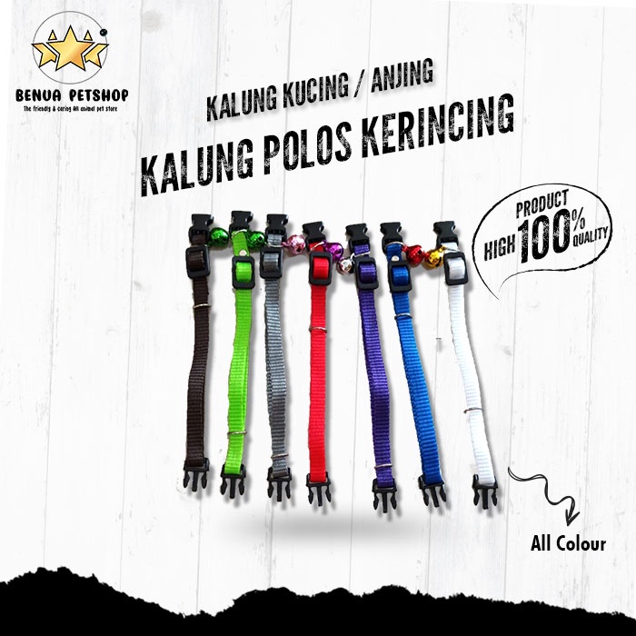 Kalung Kucing / Anjing Kerincing motif polos