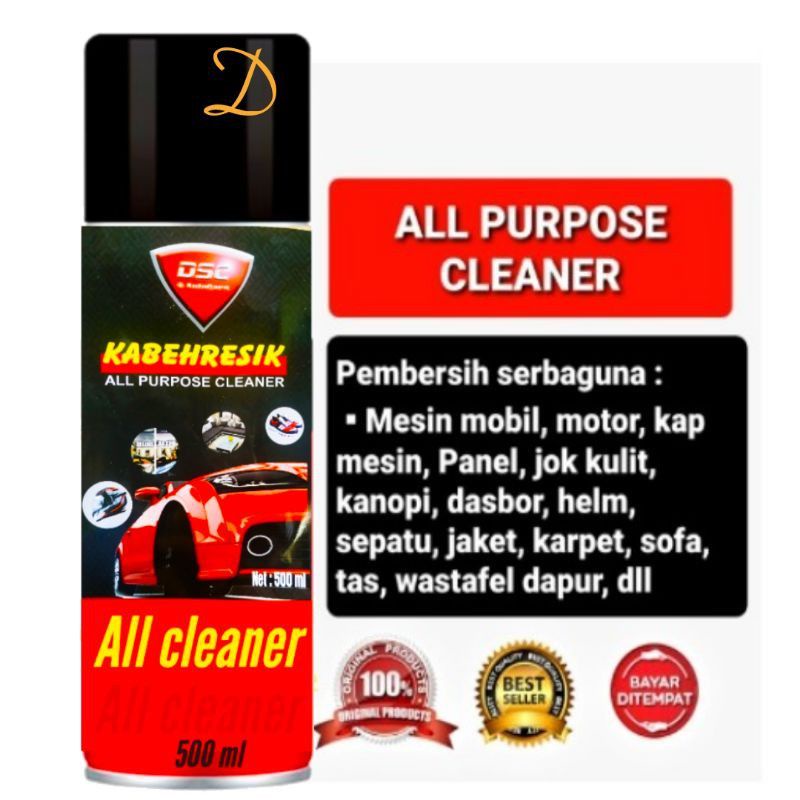 RESIK BGT All clear foam kabeh resik 500 ml DSC  pembersih sepatu jok kulit  jok kain bludru  multi purpose