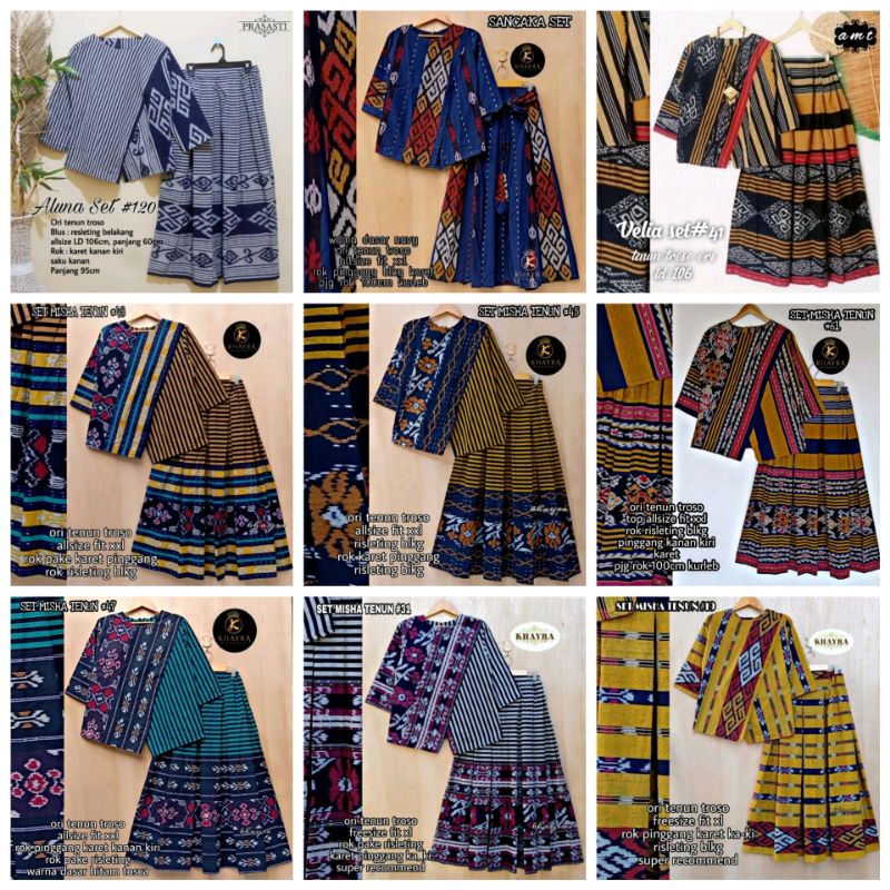 SETELAN ROK BLUS SET TENUN MISHA ALUNA