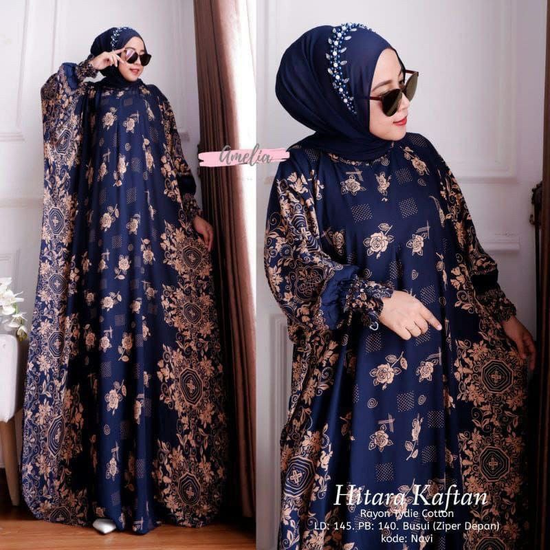 Gamis Kaftan Hitara Premium Quality | Gamis Hitara Premium | Gamis Wanita | Gamis Jumbo | Busui Friendly | Wudlu Friendly | Premium Quality | COD