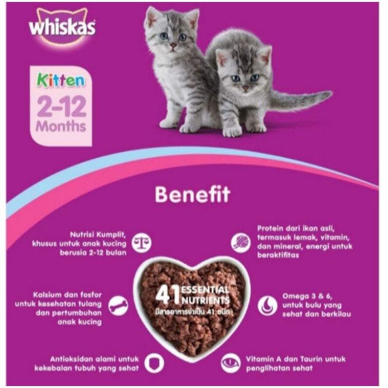 pouch whiskas junior rasa tuna 85g whiskas sachet junior 24 pcs