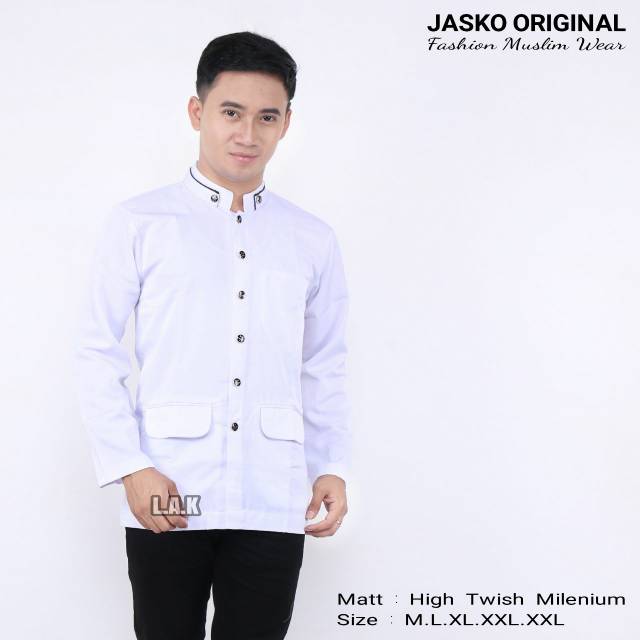 Jasko putih polos jaskoko jasco M L XXL XXXL