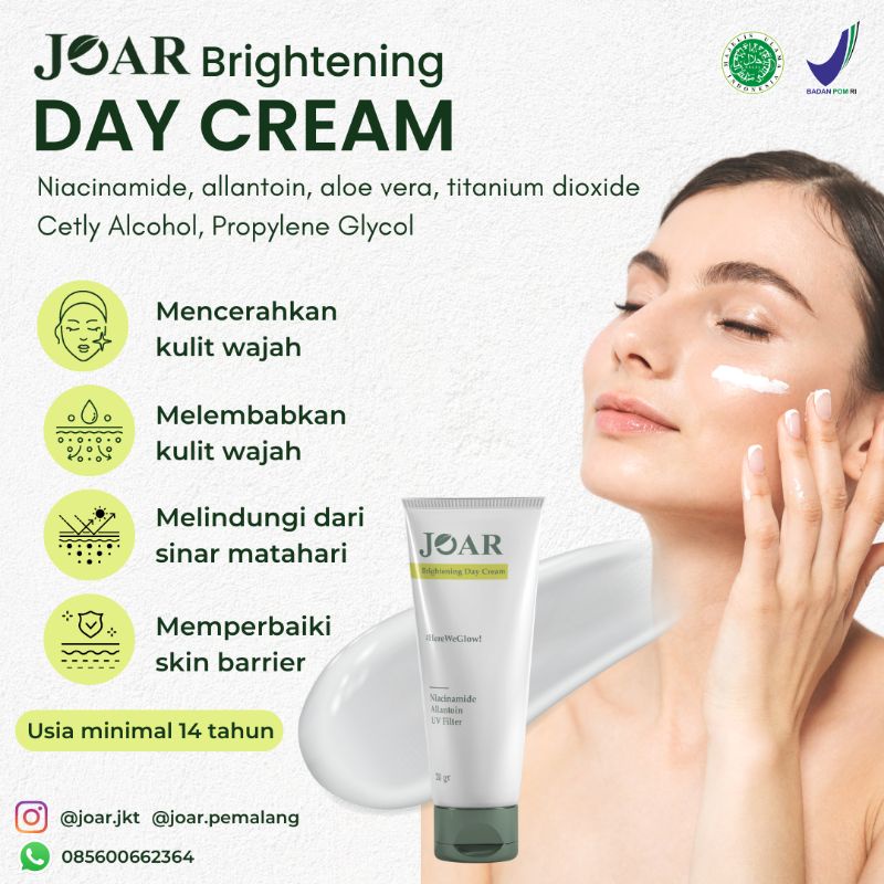 Day Cream Joar Skincare - Day Cream BPOM - Day Cream Glowing