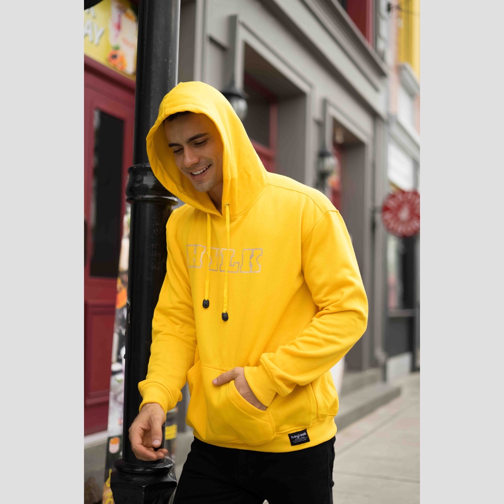 (BISA COD) HEYLOOK Jaket Hoodie Jumper Hylk Unisex Outerwear Terbaru Heylook Yellow