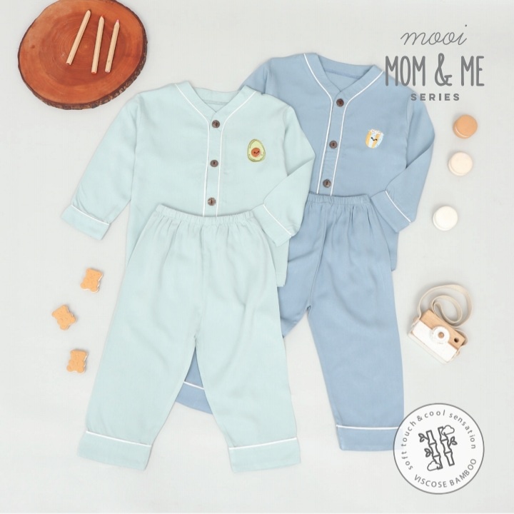 MOOI 1-10 Tahun Long Pajamas Setelan Piyama Panjang Anak Baju Tidur Anak Size CBKS