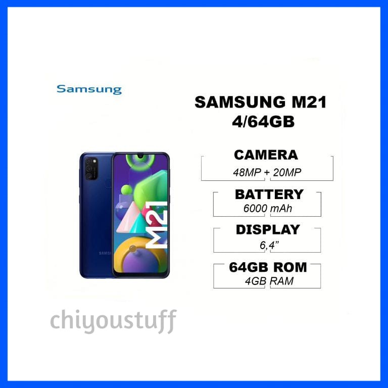 SAMSUNG GALAXY M21 4/64 4GB RAM 64GB ROM GARANSI RESMI