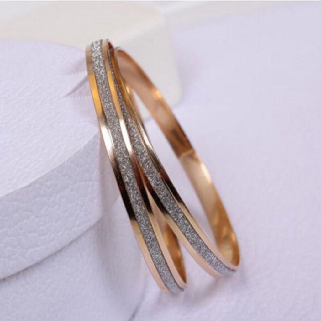 Hu Hu Hu Hu Hu Alat Bantu Pasang Kacamata♡ Gelang Tangan Wanita Desain Bulat Simple Frosted Untuk Pesta Kencan