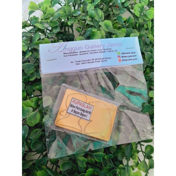 siluet couple akrilik gold