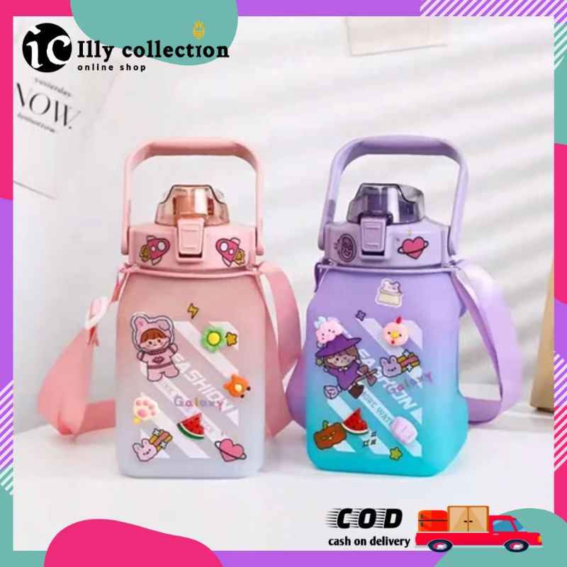 Botol Gemoy Kotak Gradasi 1,5 Liter Stiker 2d 3d