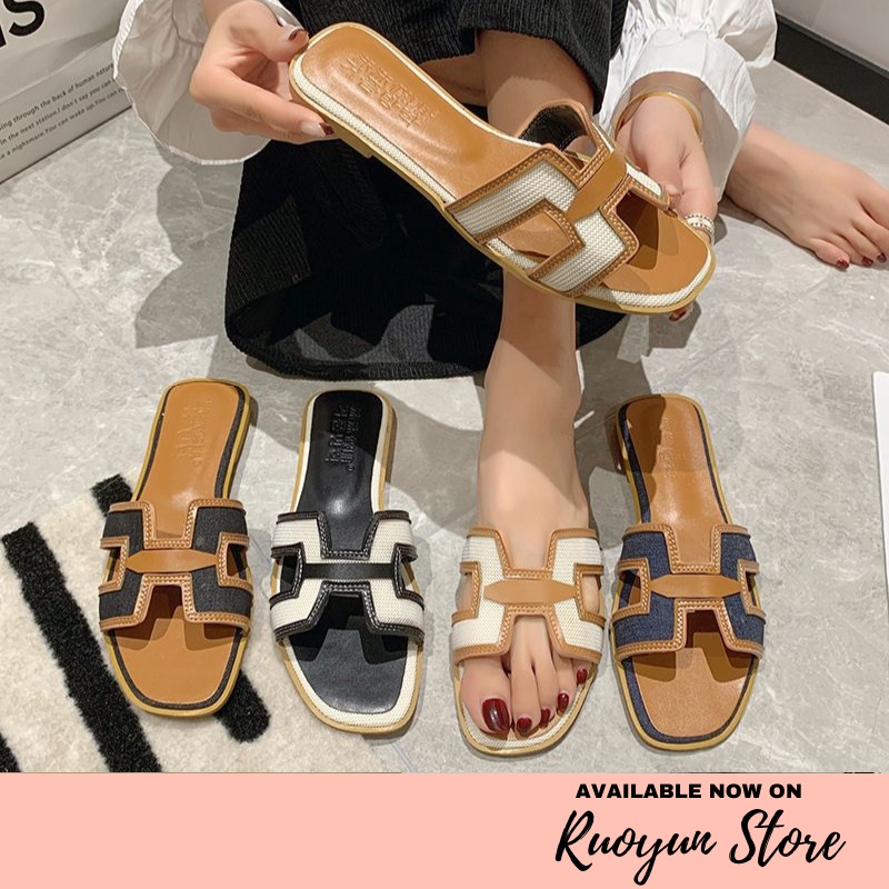 RYX - Camlet Square Sandal Slip On Wanita Fashion Casual - Ori Import