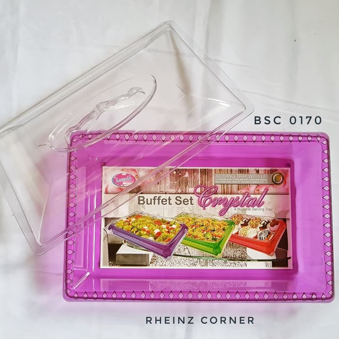 TEMPAT KUE/ MAKANAN/ BUAH BUFFET SET CRYSTAL MULTIPURPOSE BSC 0170