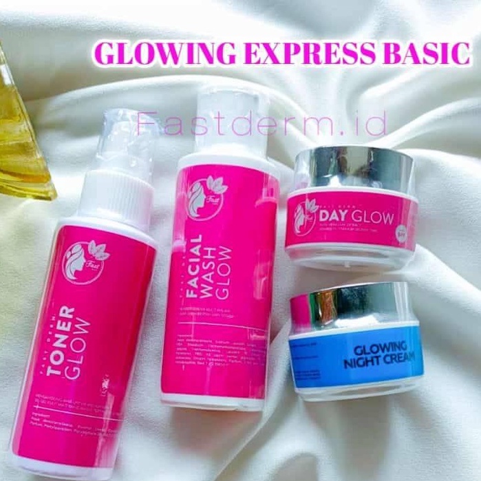 READY COD   Paket FAST DERM Glowing Express Basic Pink / Paket Basic Express Glowing FAST DERM / jua