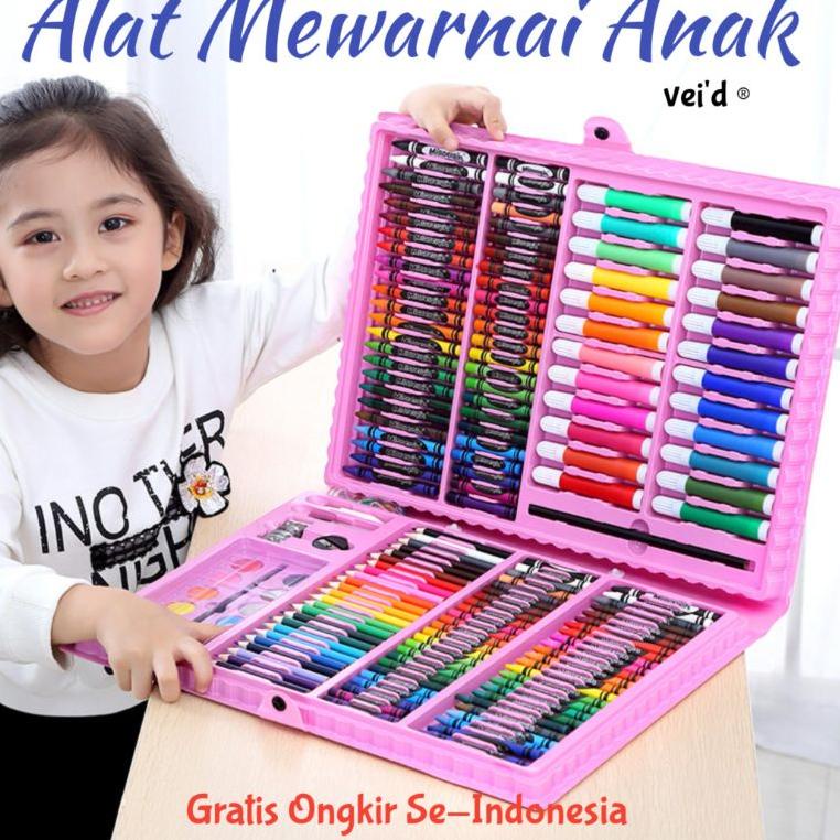 

{O-UVR> {✓> Krayon Lengkap Spidol Warna Oil Pastel/ Crayon Set 150PCS Alat Lukis Mewarnai Anak {✯✯✯✯✯>