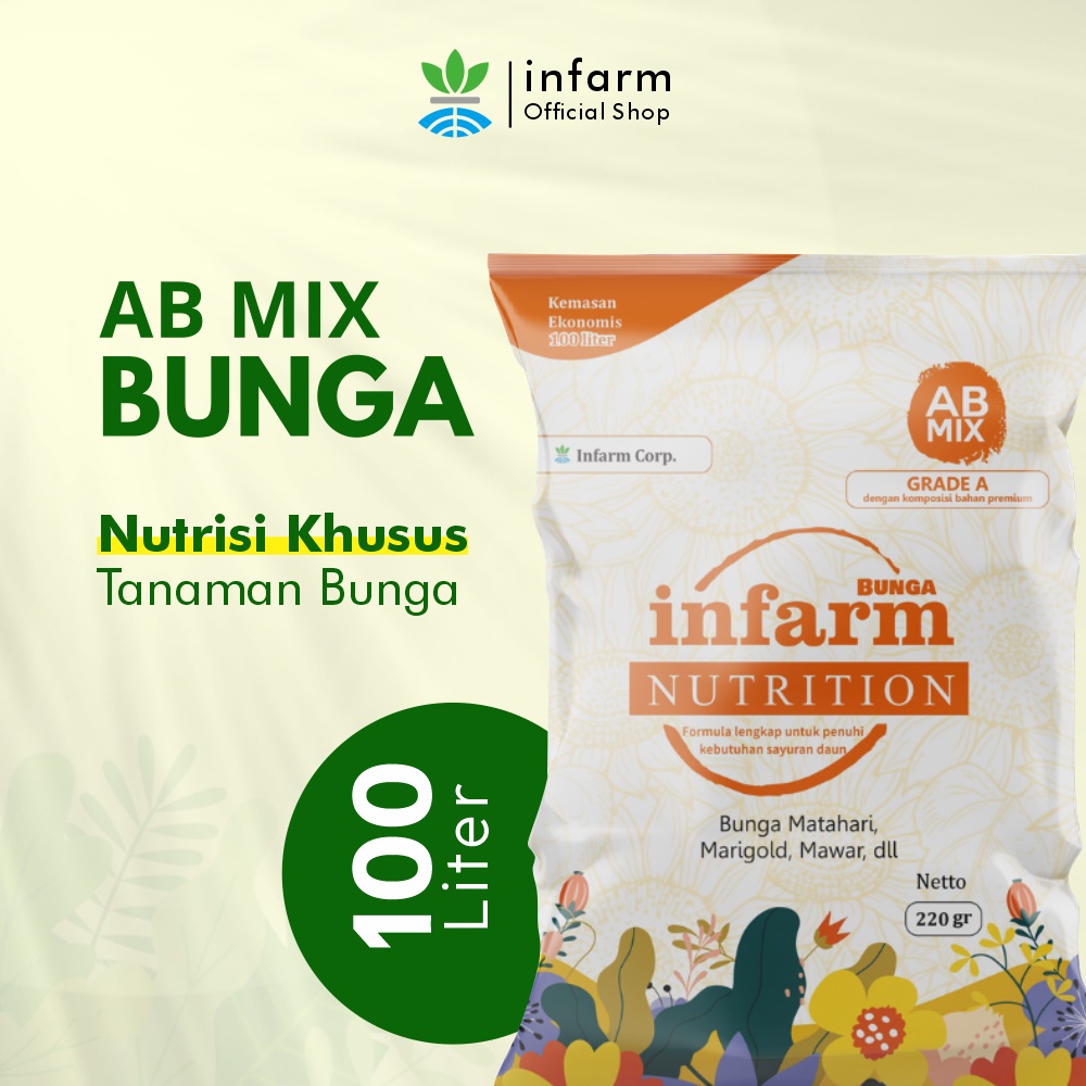 INFARM - Nutrisi AB Mix Bunga Pupuk Konvensional / Hidroponik Untuk Tanaman Bunga