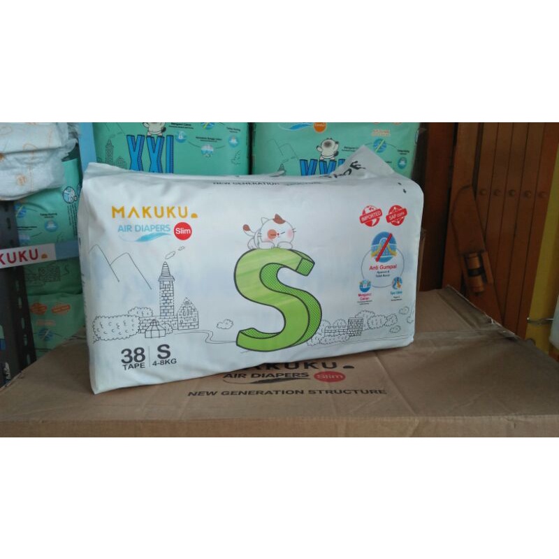 MAKUKU Air Diapers Slim/S isi 38/M isi 36 (tape)