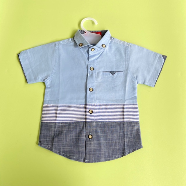 Blue Strip Shirt (6-12 bulan)