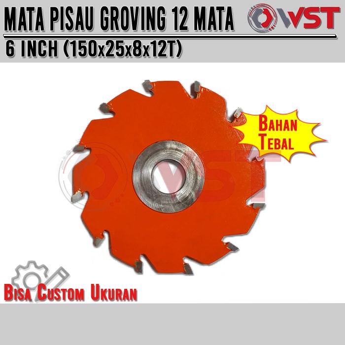 Mata Profil Groving 12 Mata 8mm / Pisau Spindle 12 mata