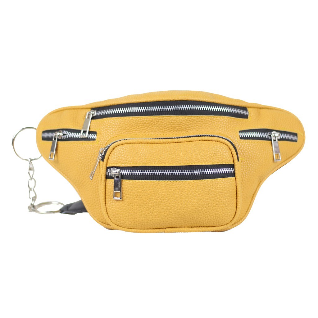 Tas Selempang Wanita Waistbag Wanita Tas Cewek Warna Kuning Berkualitas Bahan Sunkist Kekinian