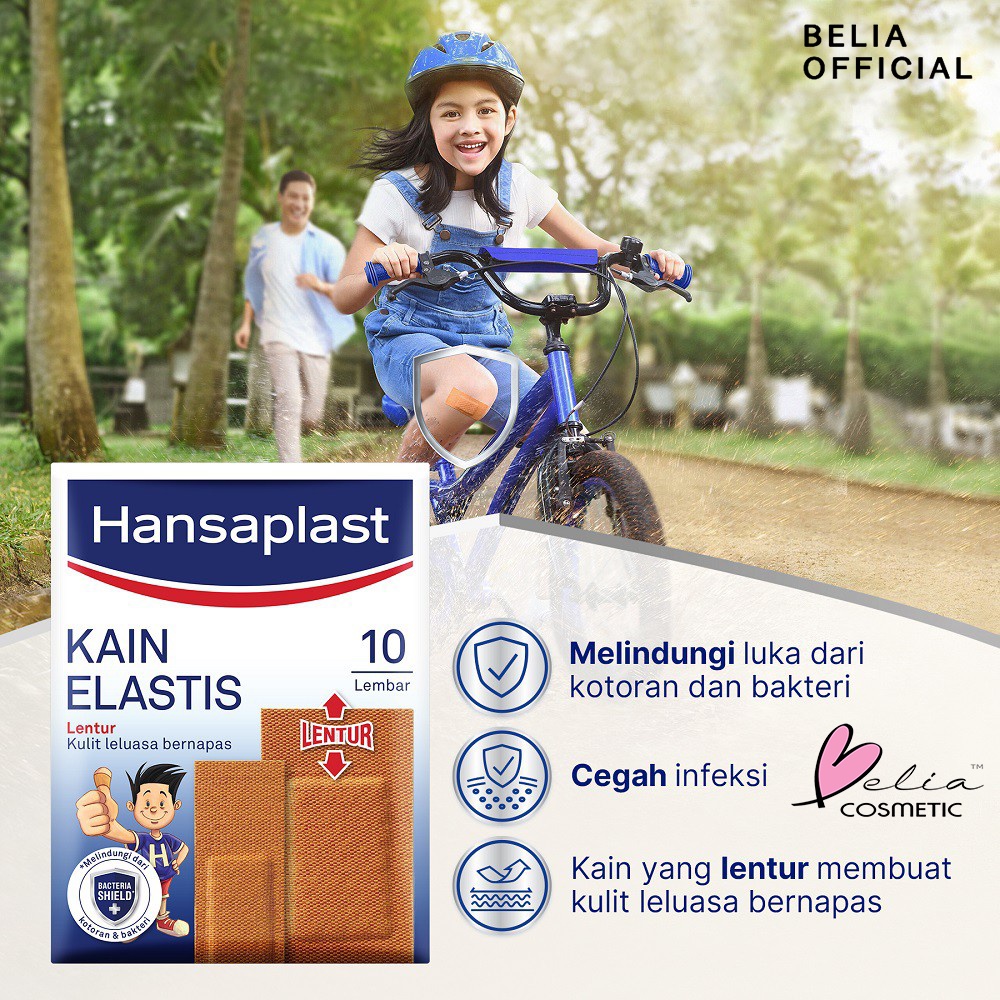 ❤ BELIA ❤ HANSAPLAST Kain Elastis isi 10 Lembar | Perban Luka Plester