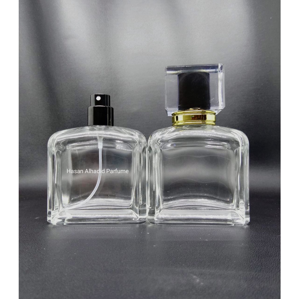 Botol Parfume V31656 50ml Easypum Hitam Tutup Crystal Hitam / Pcs