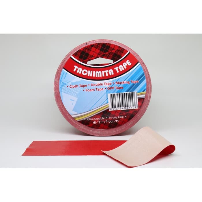 

CLOTH TAPE/LAKBAN KAIN WARNA MERAH TACHIMITA BERKUALITAS 2 INCH 40 M