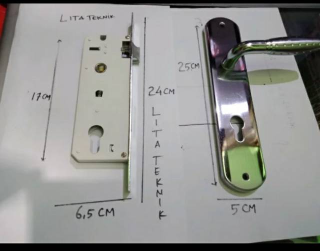 Handle pintu besar kunci pintu besar komplit