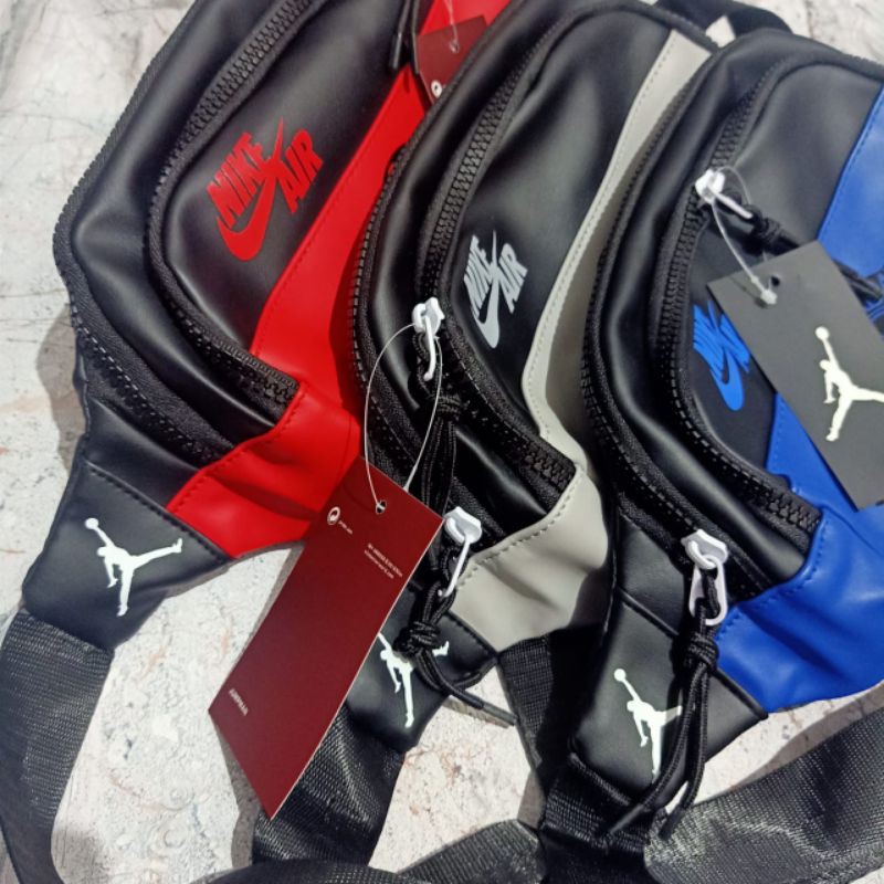 Waistbag Nike air jordan Leather Belt Bag Tas Pinggang Import