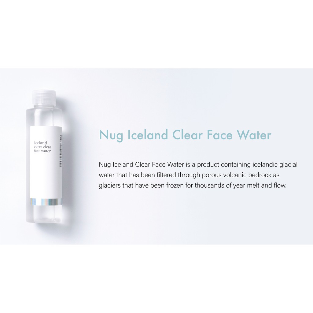 NUG Original Iceland Extra Clear Face Water 150ML Toner Wajah BPOM