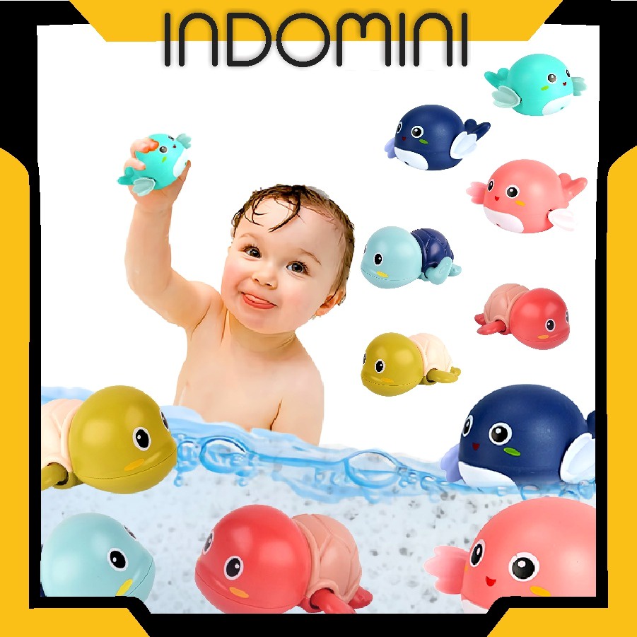 INDOMINI R463 Mainan Mandi Anak Bayi Bentuk DOLPHIN Berenang Di Kolam Renang / Bak Mandi Mainan Air Lucu