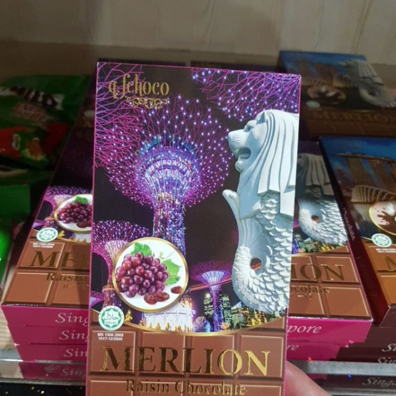 

coklat merlion raisin