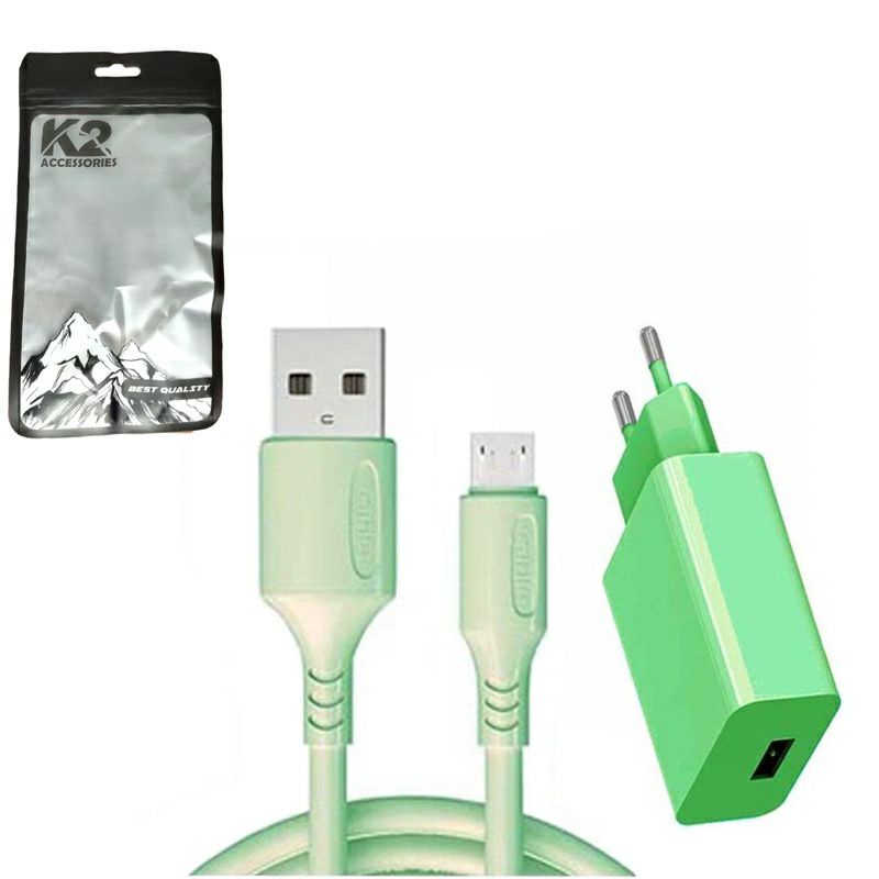 Charger Macaron 2.1A Cable V8 MICRO USB