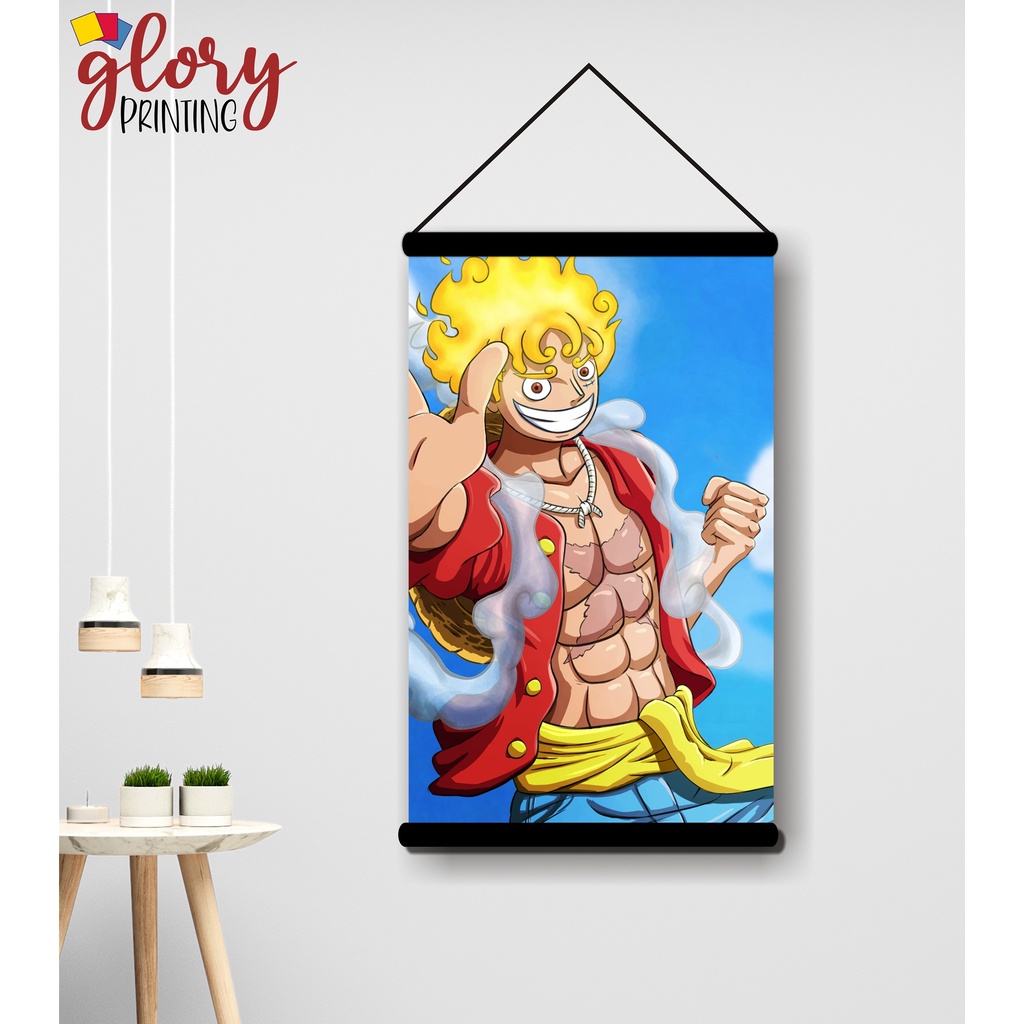 GLORY HIASAN DINDING - MINI ROLL UP BANNER ANIME LUFFY GEAR 5