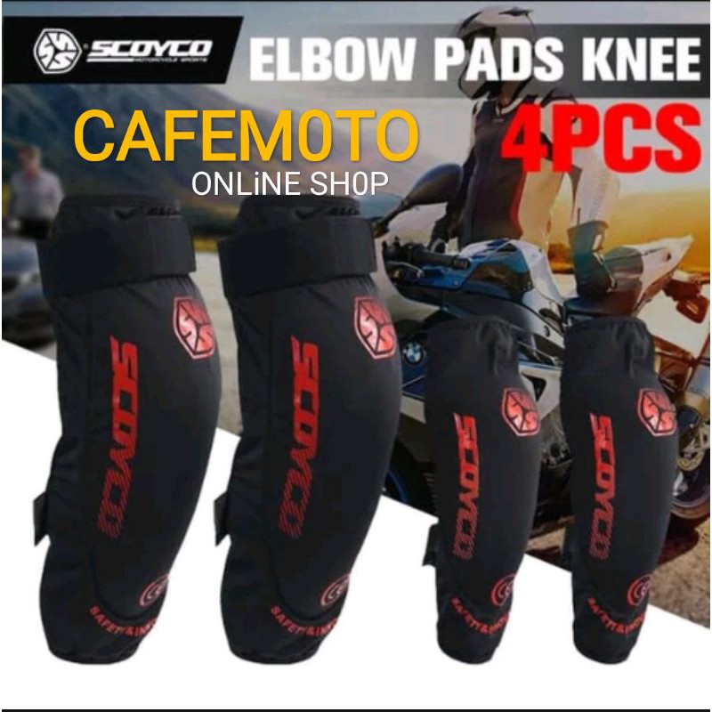 Deker Knee n Elbow SCOYCO K18H18 VOLTZ [Soft n Comfort] pelindung lutut dan sikut sepeda Protector Decker