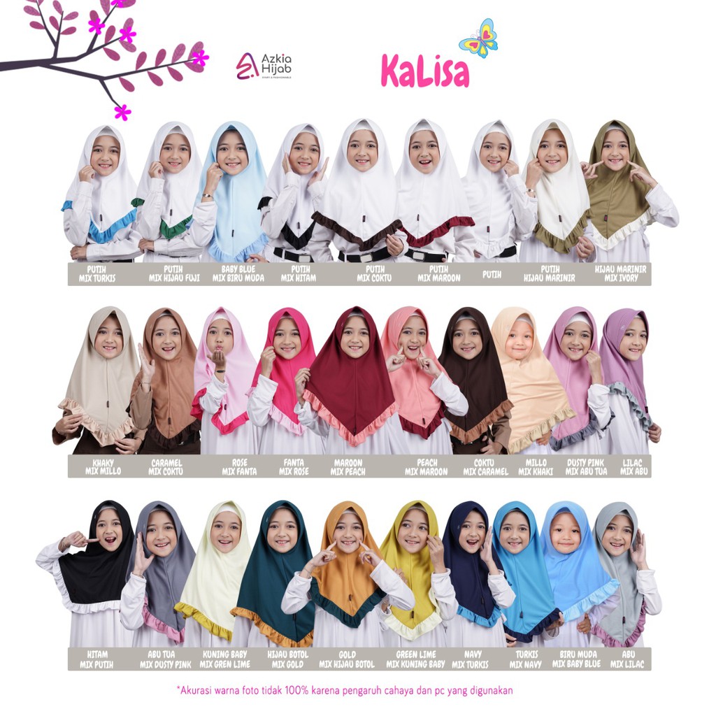 Kerudung Anak SD Dengan Pet, Umur 5 Tahun Bahan Kaos Kalisa - Azkia Hijab