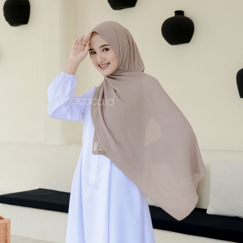 kerudung pasmina jilbab pashmina plisket ceruty babydoll panjamg tanpa garis tengah khaki cream nude coklat hitam maroon kuning pink navy putih biru olive ungu purple