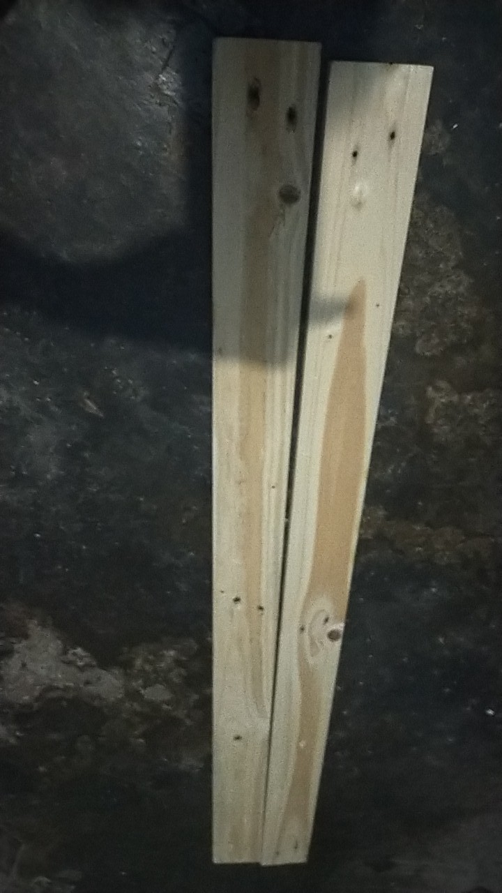 Papan Kayu Jati Belanda Motif Bakar & Polos 100cm