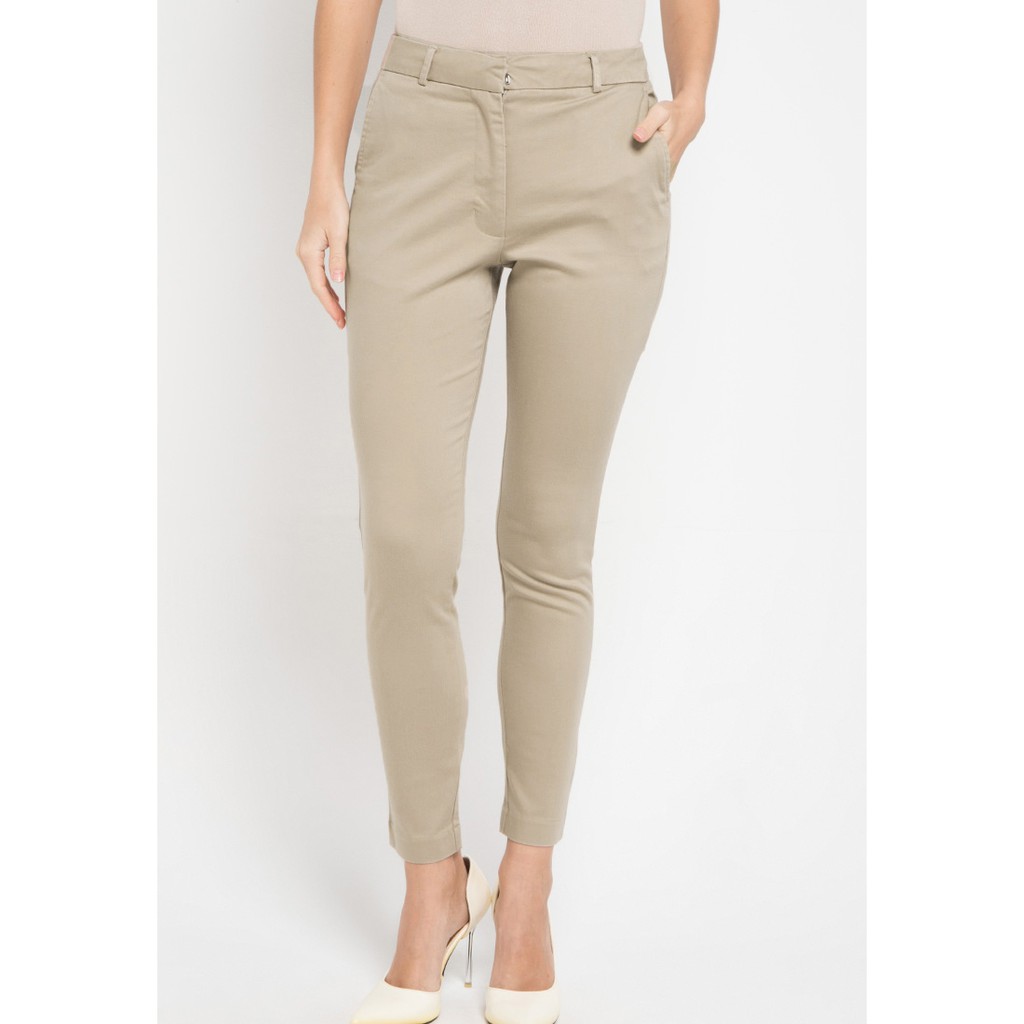 Geela Official - Basic Office Long Pants Dessert Sand ( G.3159-95 )