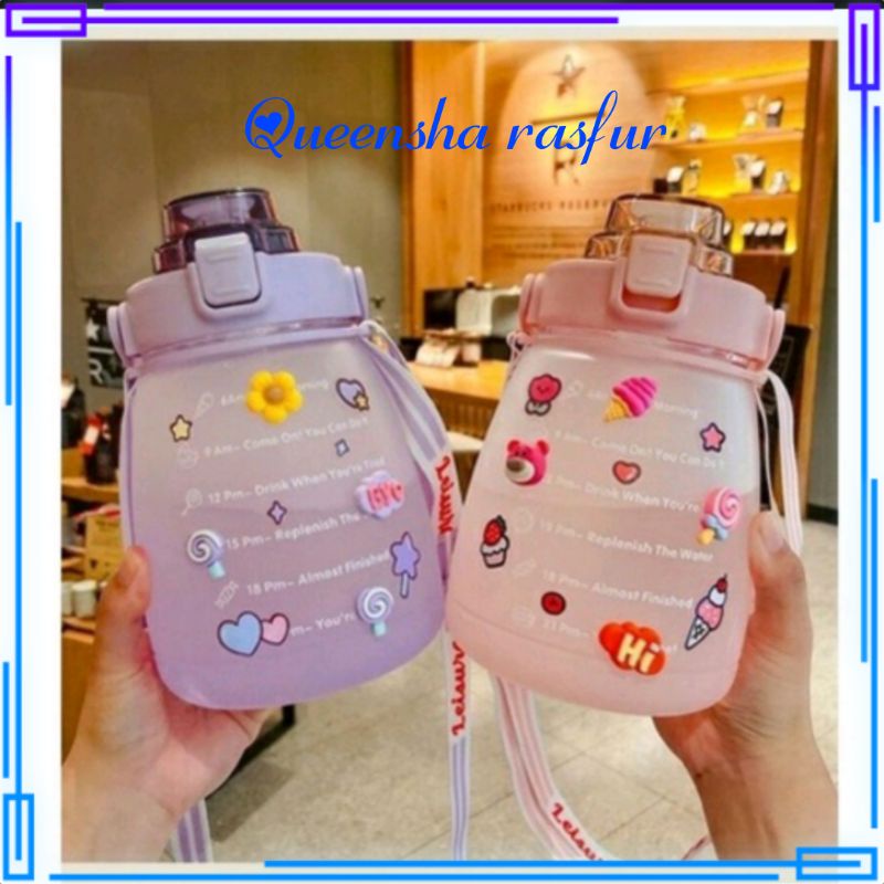 Botol Minum Viral Gemoy Pastel 1,3 Liter Tempat Minum Viral 1,3 Liter Botol Minum Warna Botol Minum 