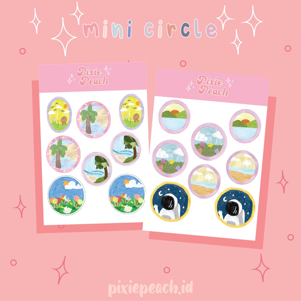 

Stiker cute tumblr Aesthetic| Deco Stiker Circle cute stiker